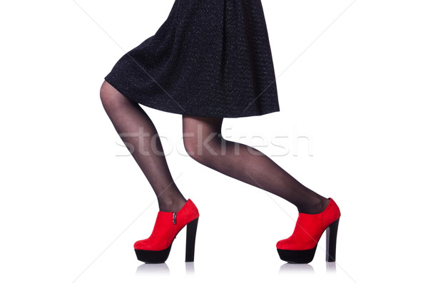 Nő lábak izolált fehér lány divat Stock fotó © Elnur