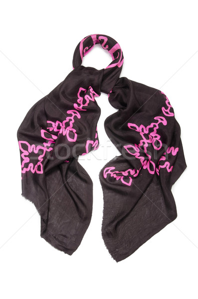 商业照片: 女子 · 围巾 · 孤立 ·白· 背景 · 冬天