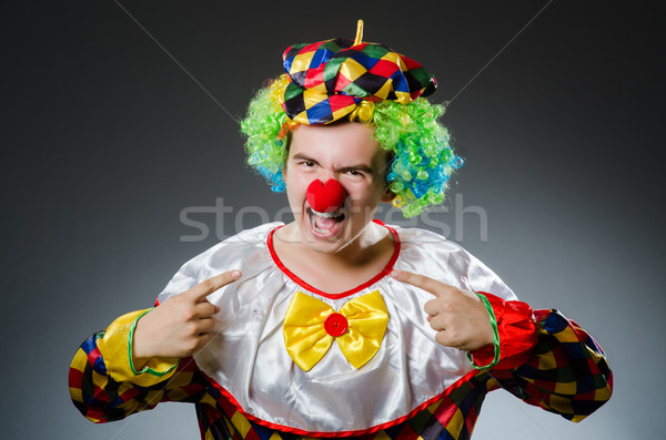Grappig clown humor glimlach leuk hoed Stockfoto © Elnur