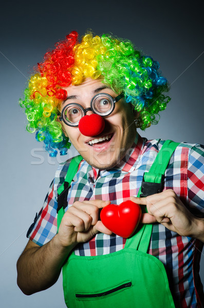 Foto d'archivio: Clown · rosso · cuore · romantica · party · triste