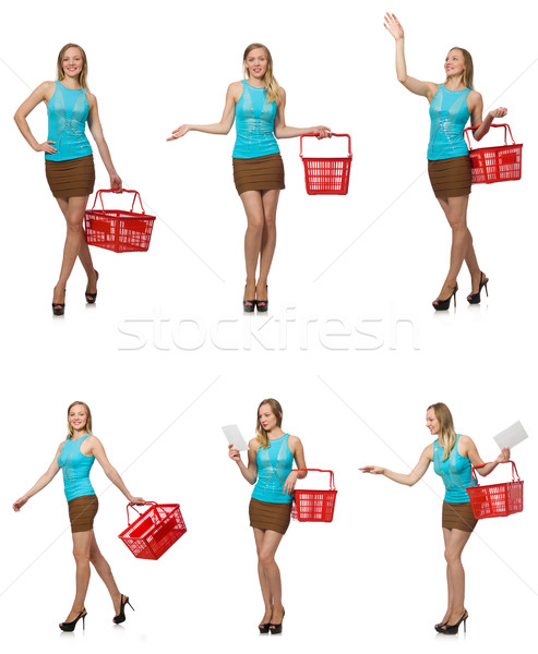 Composite photo of woman with shopping basket Stock photo © Elnur