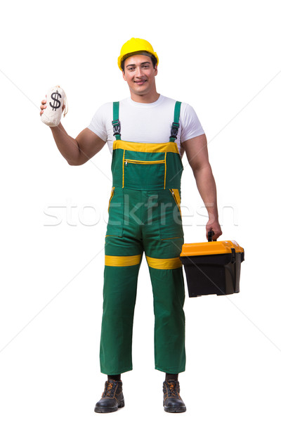 Man with toolbox isolated on the white background Stock photo © Elnur