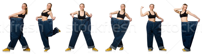 Composite photo of woman in dieting concept Stock photo © Elnur