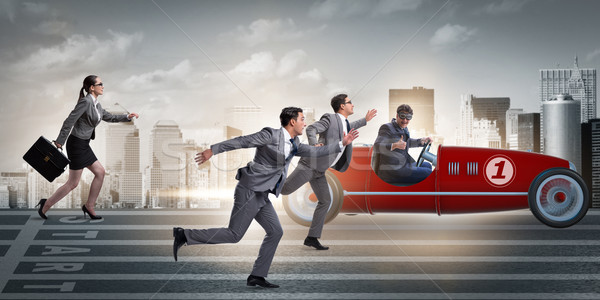 Concurrentie zakenlieden sport zakenman snelheid Stockfoto © Elnur