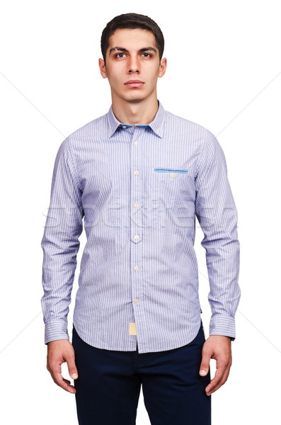 Foto stock: Modelo · masculino · camisas · isolado · branco · modelo · compras