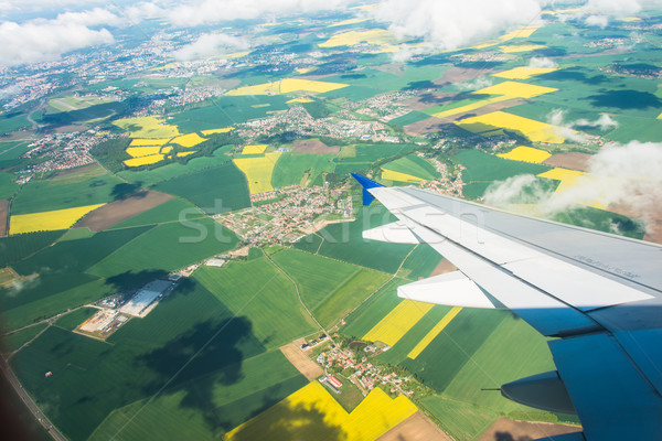 Repülőgép szárny ki ablak technológia kék Stock fotó © Elnur
