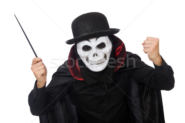 Man horror kostuum masker geïsoleerd blanke man Stockfoto © Elnur