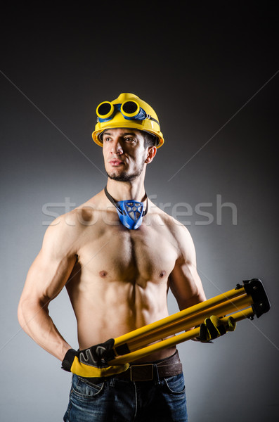 Muscular construtor homem ferramentas construção nu Foto stock © Elnur