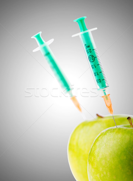 Foto stock: Experimento · manzana · mano · naturaleza · frutas · salud