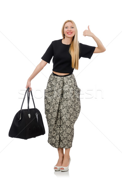 Pretty woman in long skirt isolated on white Stock photo © Elnur