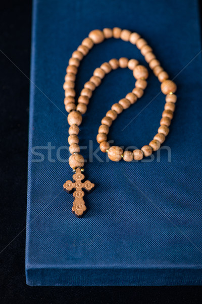 Bijbel kruis religieuze hout licht jesus Stockfoto © Elnur