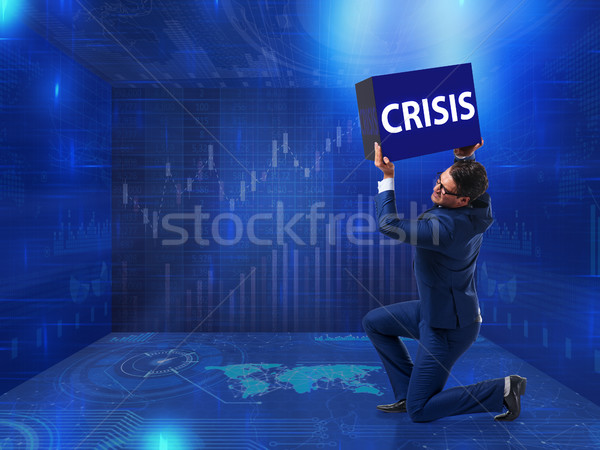 Businessman in crisis business concept Stock photo © Elnur
