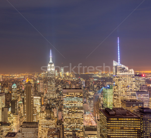 視圖 新 曼哈頓 日落 業務 天空 商業照片 © Elnur
