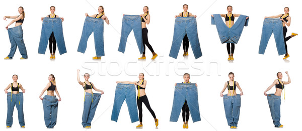 Composite photo of woman in dieting concept Stock photo © Elnur