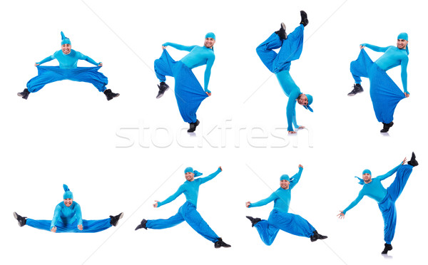 Dancer in wide trousers on white Stock photo © Elnur