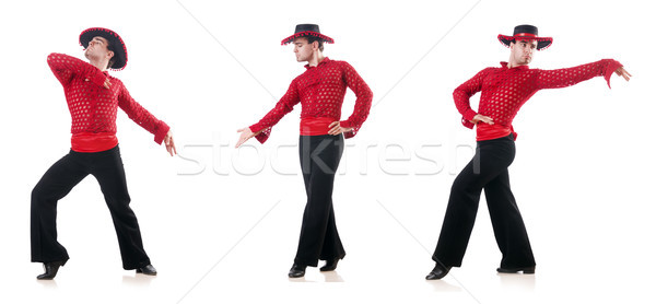 Man dancing spanish dances on white Stock photo © Elnur