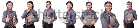 The young businessman with paper isolated on white Stock photo © Elnur