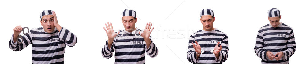 Man prisoner isolated on white background Stock photo © Elnur