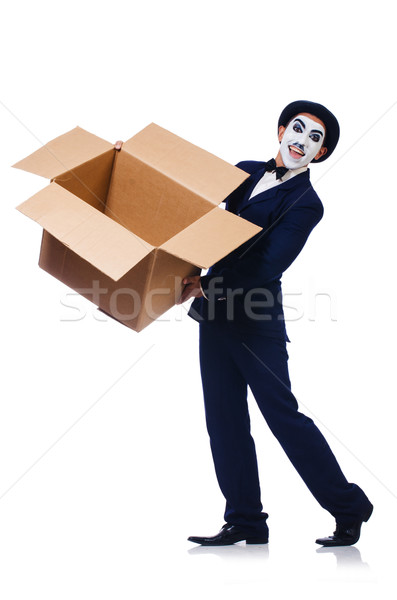 Man with cane in the box Stock photo © Elnur