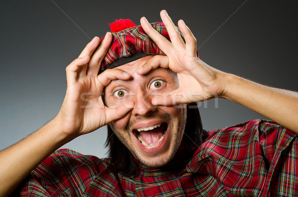 Funny scotsman in traditional clothing Stock photo © Elnur