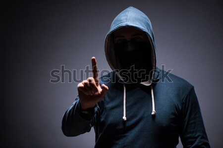 Ninja with knife isolated on white Stock photo © Elnur