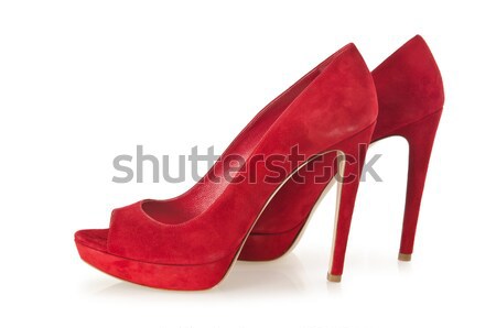 Red woman shoes isolated on the white background Stock photo © Elnur