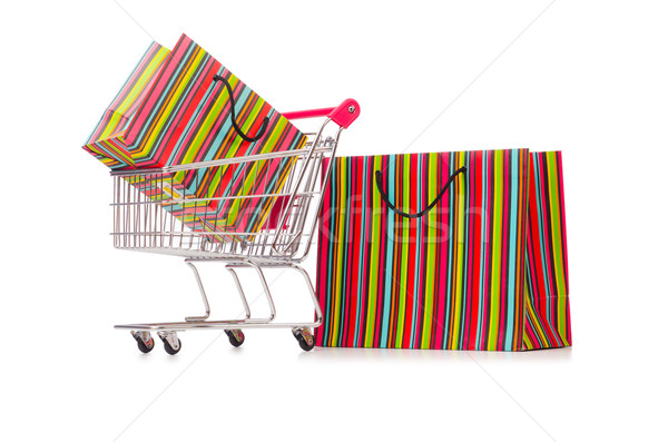 Cart in holiday shopping concept Stock photo © Elnur