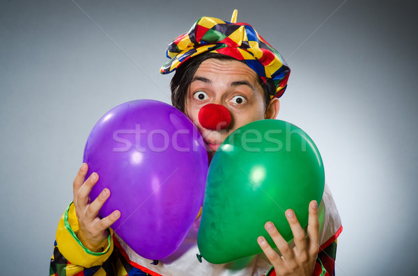 Grappig clown komisch gelukkig leuk bal Stockfoto © Elnur