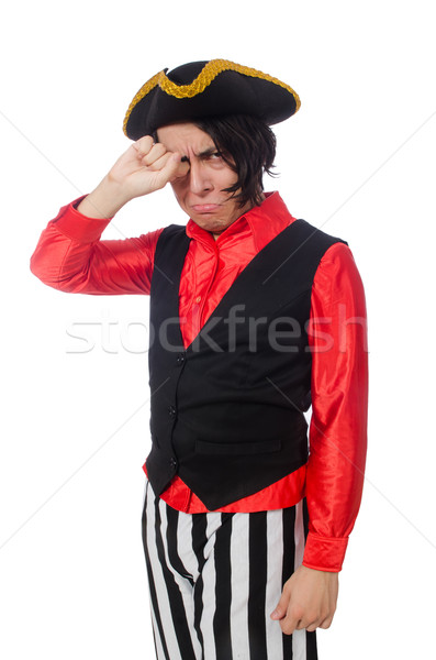 Funny pirate isolated on the white Stock photo © Elnur