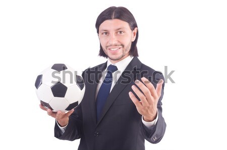 Man in sports concept isolated on white Stock photo © Elnur