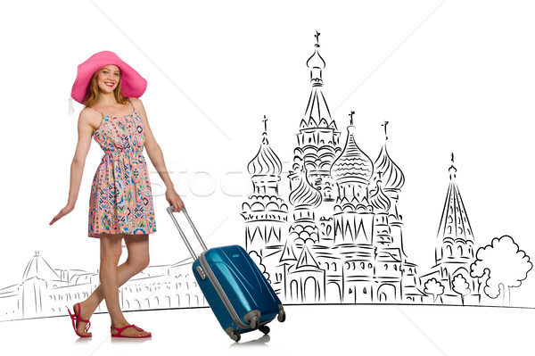 Young girl in concept of tourism to Russia Stock photo © Elnur