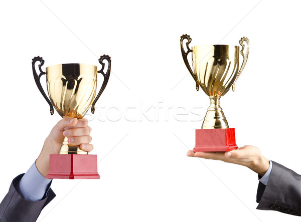 Stock photo: Collage of businessman receiving award