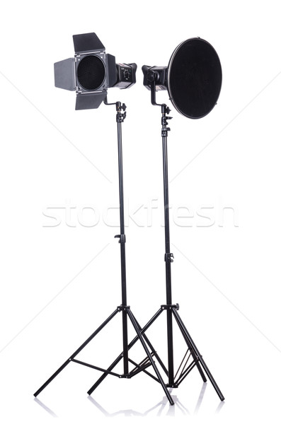 Studio light stand isolated on the white Stock photo © Elnur