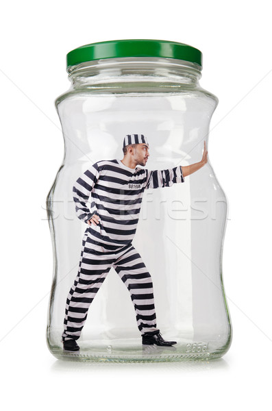 Glass empty jar isolated on white Stock photo © Elnur