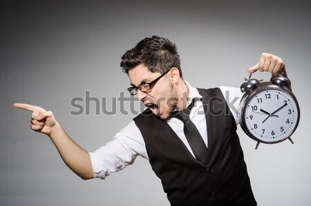 Man with time bomb isolated on white Stock photo © Elnur