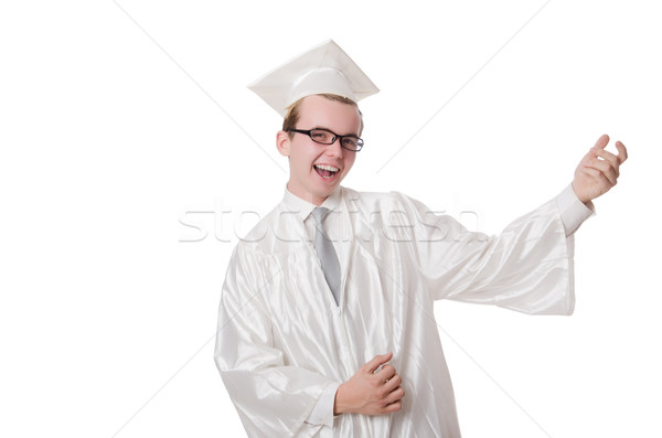 Fiatal férfi diák középiskola fehér oktatás Stock fotó © Elnur