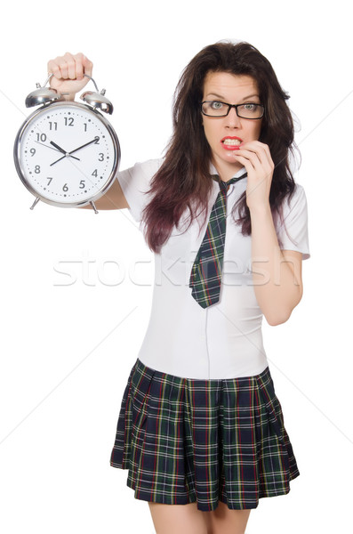 Student missing her deadlines isolated on white Stock photo © Elnur