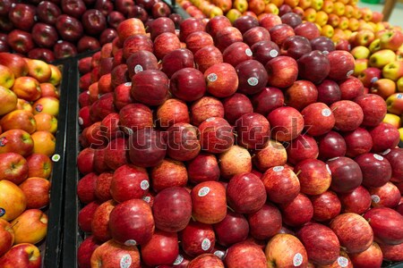 Apple stall in big supermarket Stock photo © Elnur