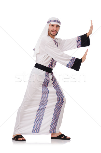 [[stock_photo]]: Arabes · homme · isolé · blanche · affaires · mains