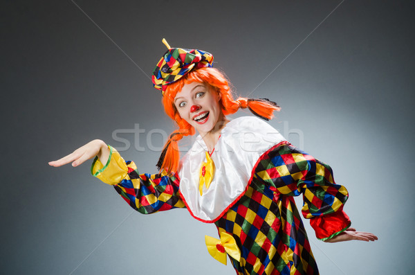 Clown in funny concept on dark background Stock photo © Elnur