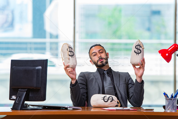 Glücklich Geschäftsmann Geld Büro Business Arbeit Stock foto © Elnur