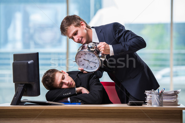 Two twins businessmen arguing with each other over deadline Stock photo © Elnur
