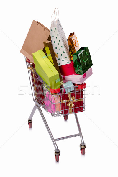 Shopping cart trolley isolated on the white background Stock photo © Elnur