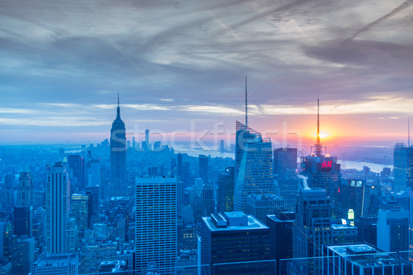 New York - DECEMBER 20, 2013: View of Lower Manhattan on Decembe Stock photo © Elnur