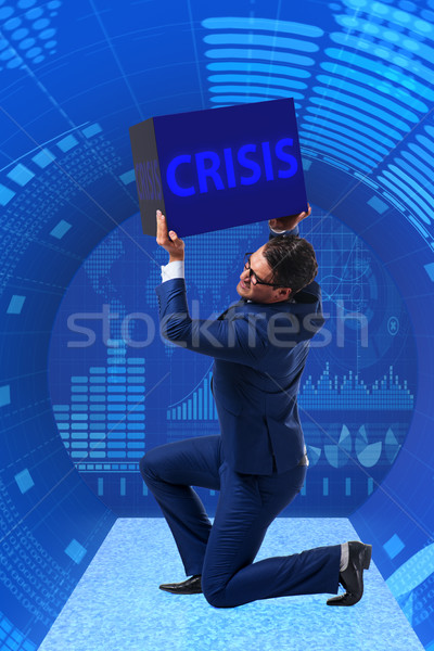Om de afaceri criza afaceri bani corporativ piaţă Imagine de stoc © Elnur
