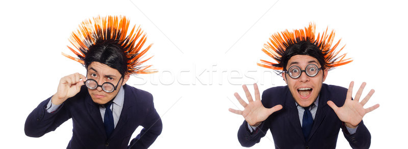 Funny man with mohawk hairstyle Stock photo © Elnur