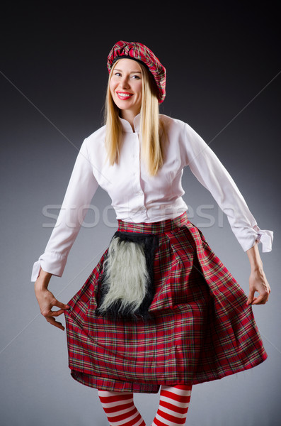 Scottish traditions concept with person wearing kilt Stock photo © Elnur