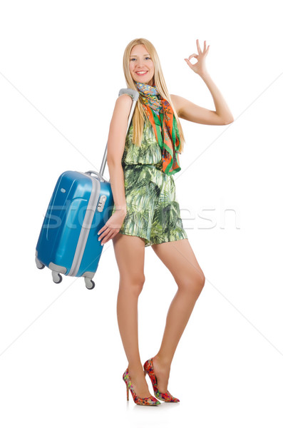 Vacanta de vara fată fericit modă fundal Imagine de stoc © Elnur