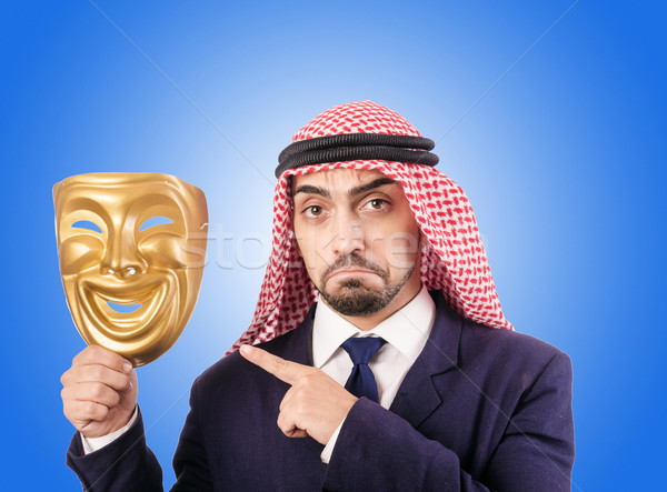 Arab zakenman helling leuk theater werknemer Stockfoto © Elnur