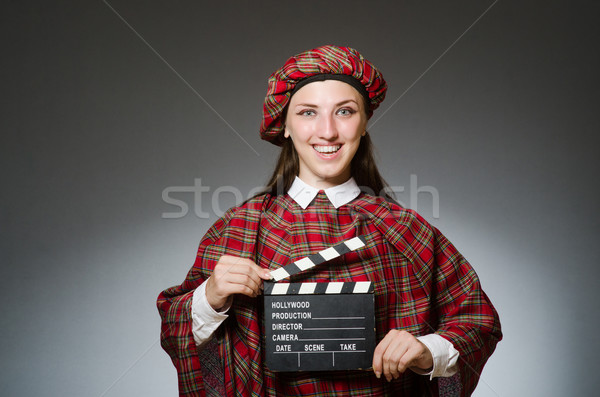 Woman in scottish clothing in movie concept Stock photo © Elnur